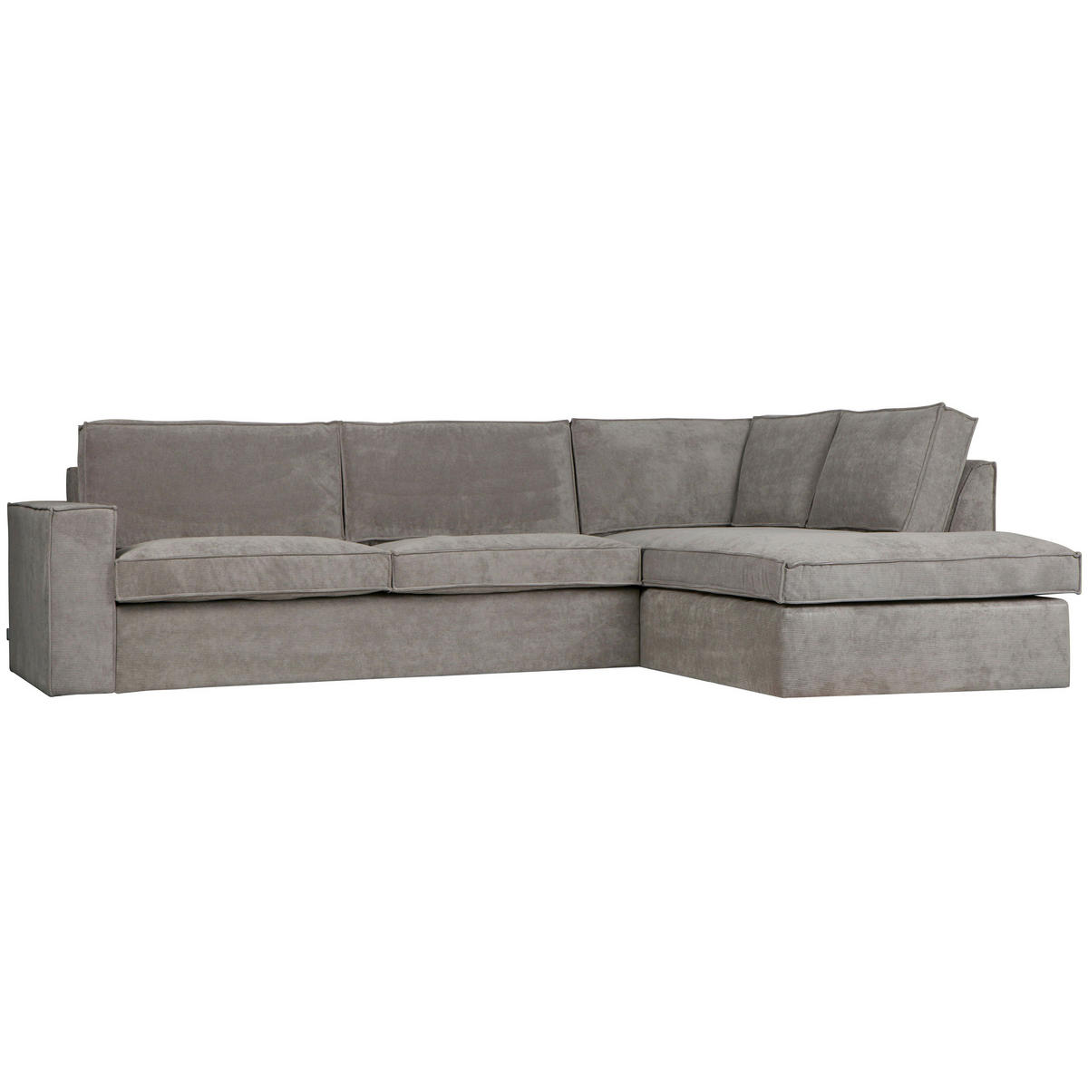 ECKSOFA Thomas Grün Cord  - Schwarz/Grün, Design, Kunststoff/Textil (283/197cm) - Livetastic