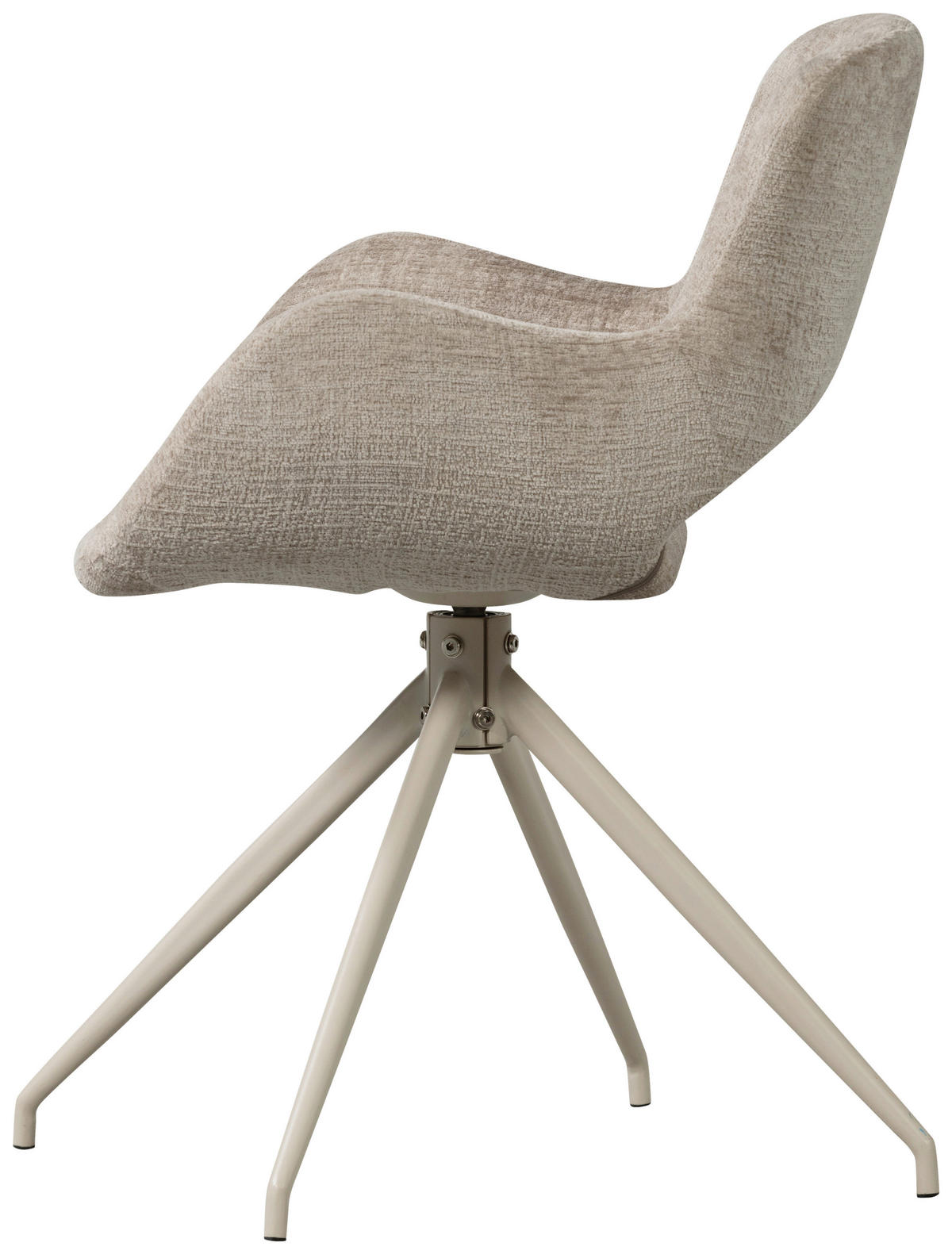 ARMLEHNSTUHL-SET 2 Stück  in Samt  - Sandfarben, MODERN, Textil/Metall (58/58/82cm) - Livetastic