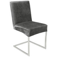STUHLHUSSE ANKA  - Titanfarben, Basics, Textil (64/48/48cm) - Novel