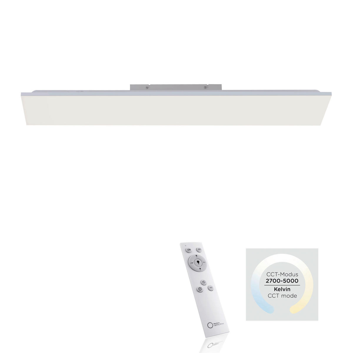 LED-DECKENLEUCHTE 100/25/6,2 cm   - KONVENTIONELL, Kunststoff/Metall (100/25/6,2cm)