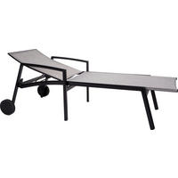 GARTENLIEGE 83/65/205 cm  - Schwarz/Grau, Basics, Textil/Metall (83/65/205cm) - Stern