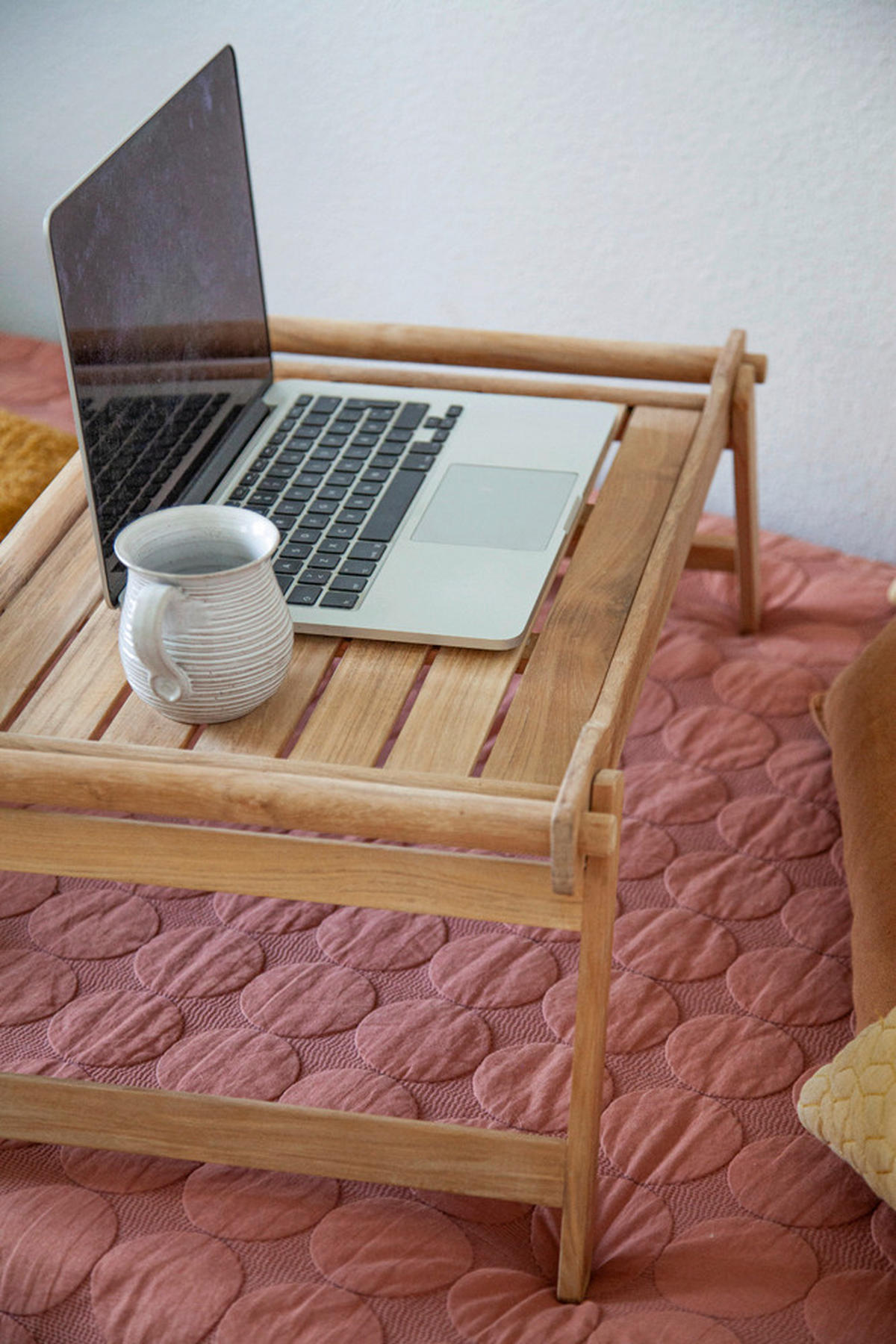 SERVIERTABLETT     - Naturfarben/Teakfarben, Design, Holz (58/23/36cm) - Livetastic