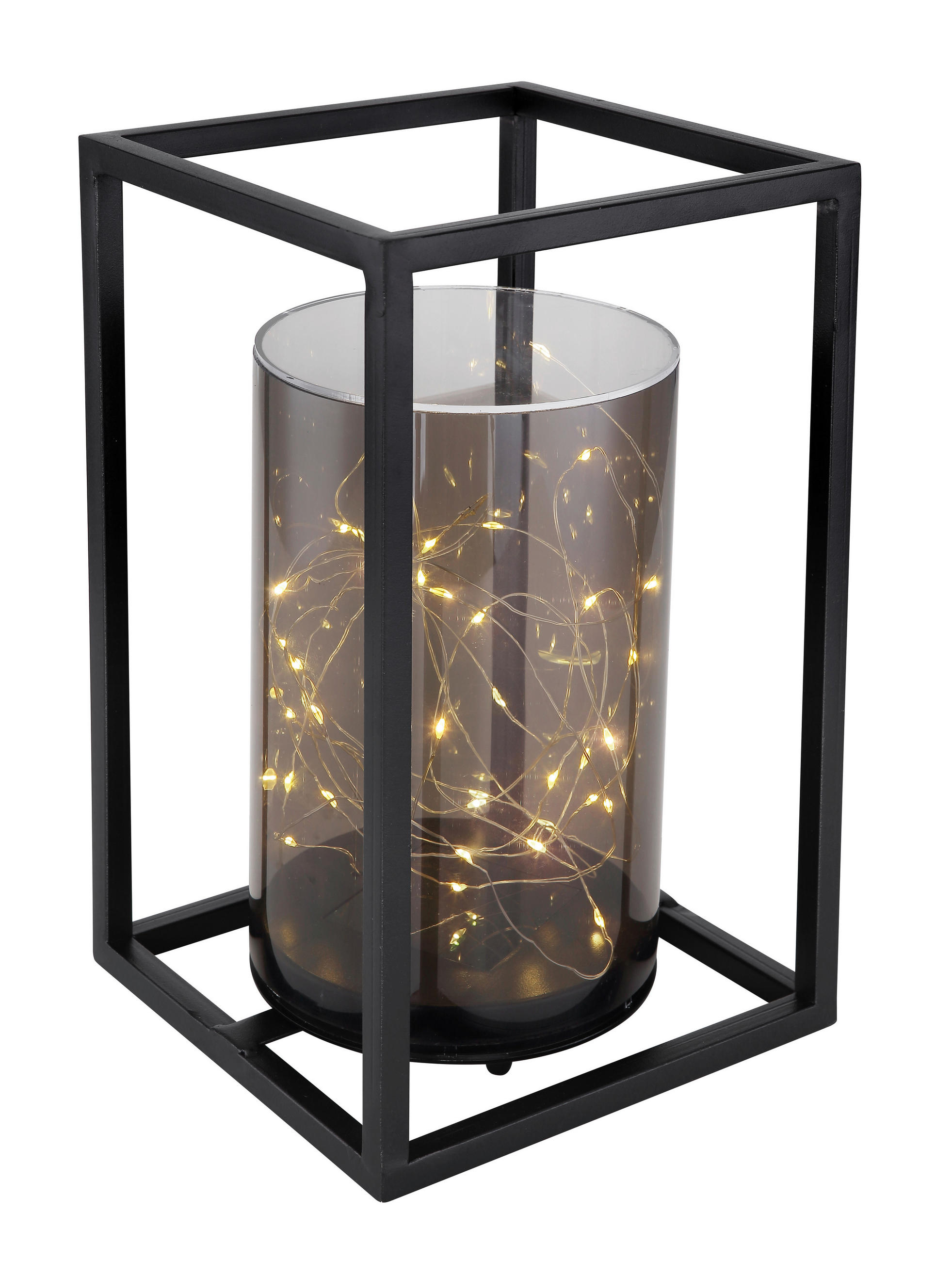 Solarleuchte Grau/Schwarz 33817 H: 28 cm