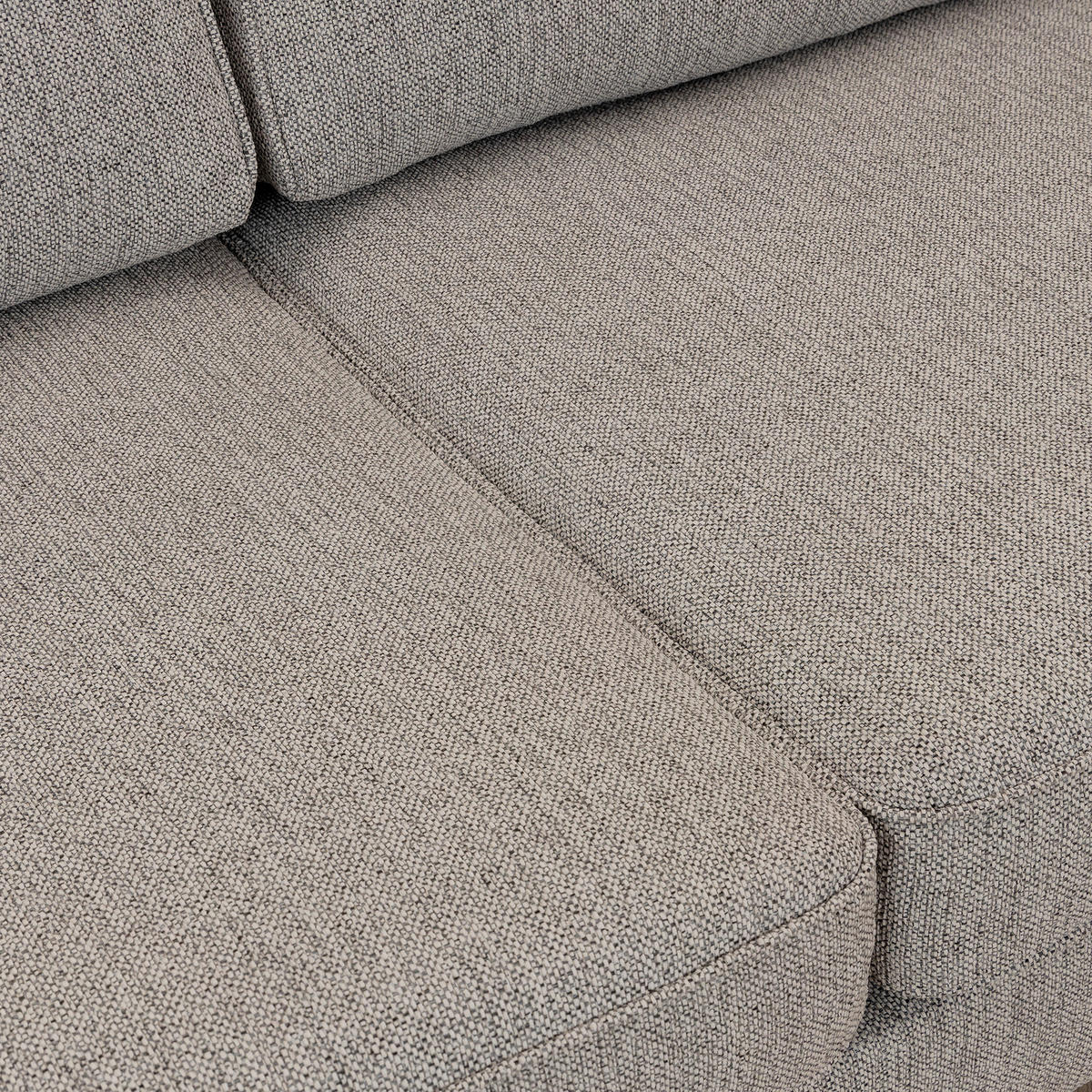 2,5-SITS SOFFA i svart, greige  - greige/cognacfärgad, Basics, metall/trä (226/85/92cm) - Pure Home Comfort