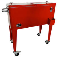 KÜHLBOX  - Rot, Konventionell, Kunststoff/Metall (43/89/92cm)