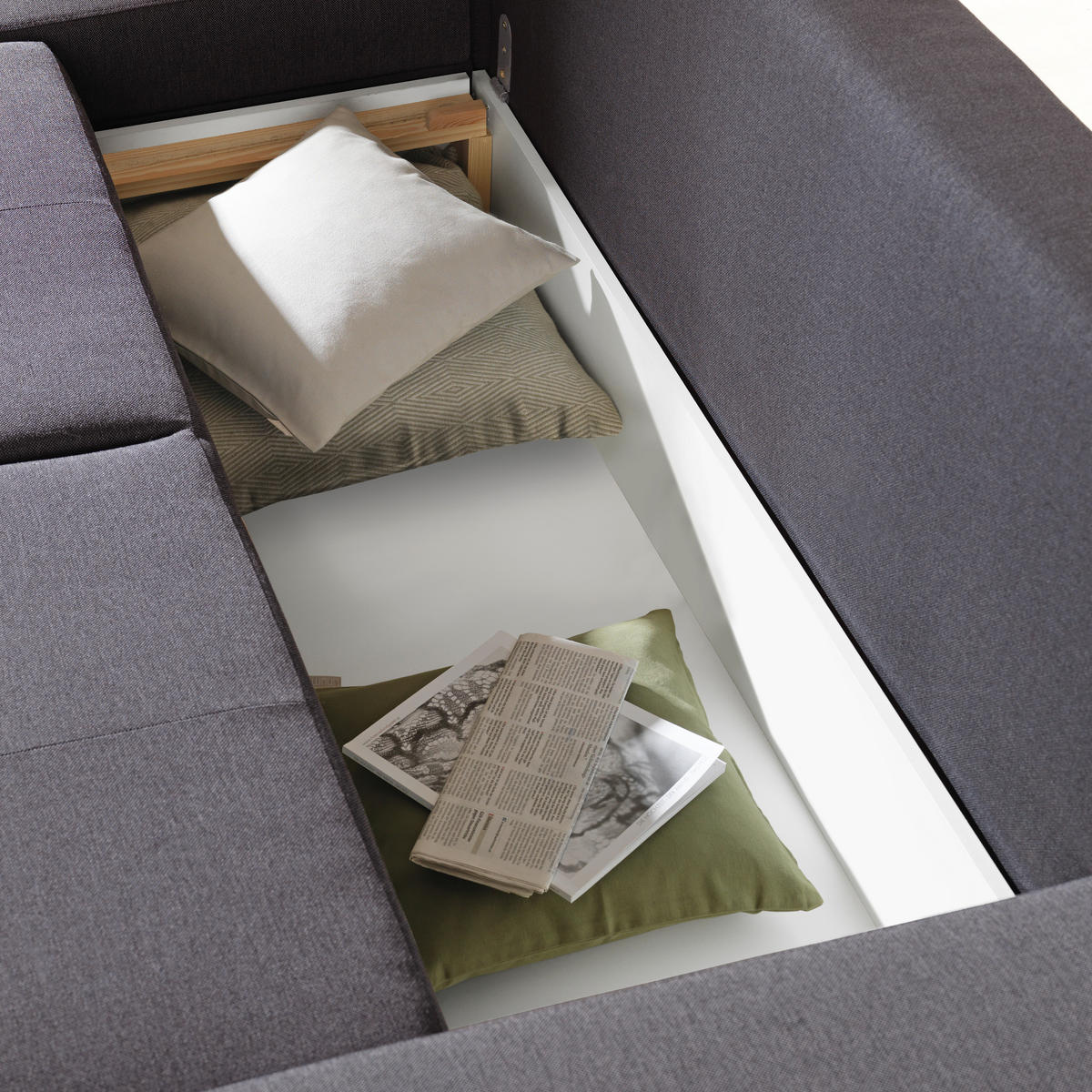 ECKSOFA Anthrazit, Dunkelgrau Webstoff  - Dunkelgrau/Anthrazit, Design, Kunststoff/Textil (313/215cm) - Carryhome