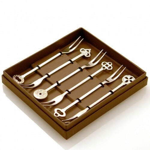 VILICA, 6 KOM   - boje oplemenjenog čelika, Konvencionalno, metal (15/15/3cm) - Sambonet