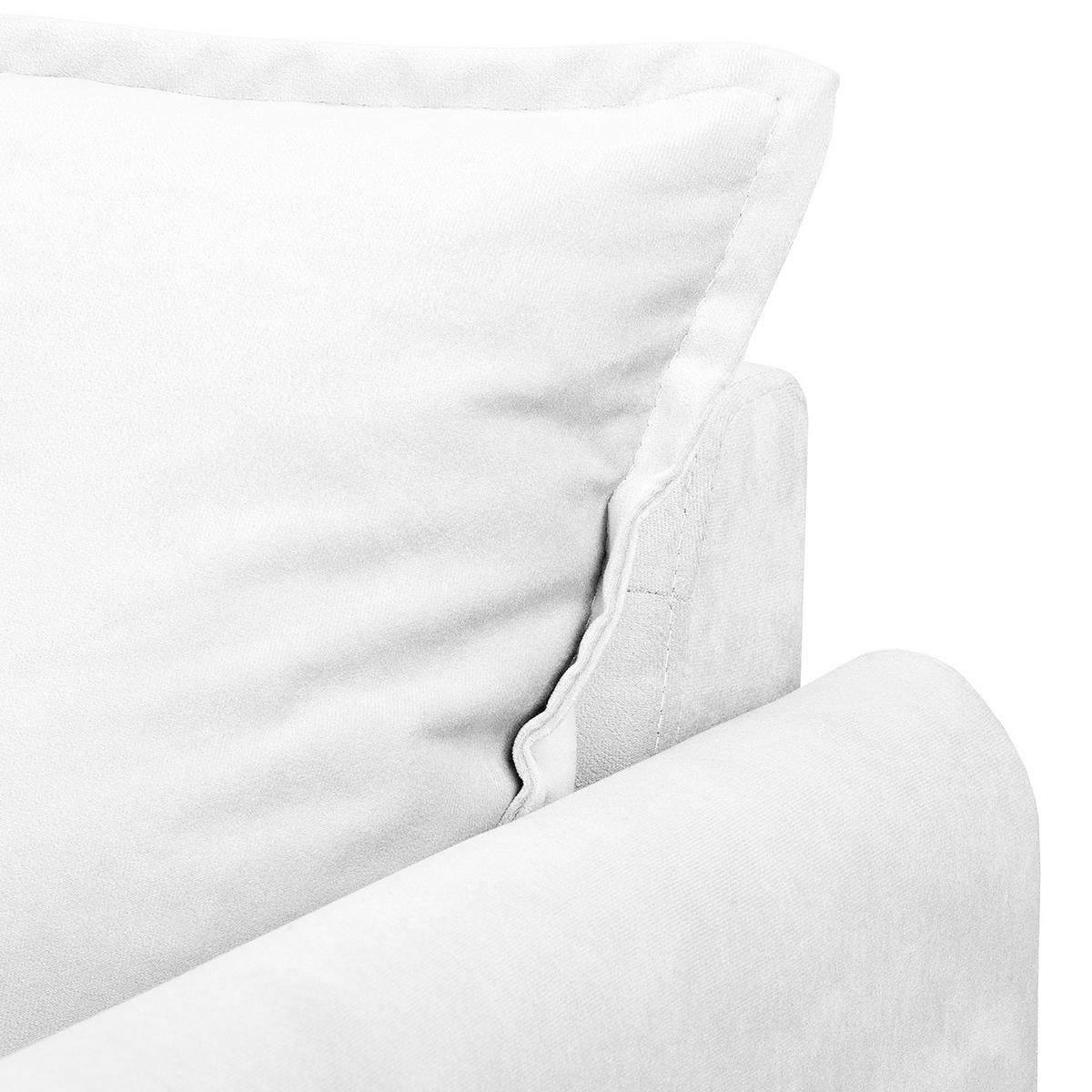 SESSEL in Samt Weiß  - Schwarz/Weiß, Design, Holz/Textil (74/86/100cm) - P & B
