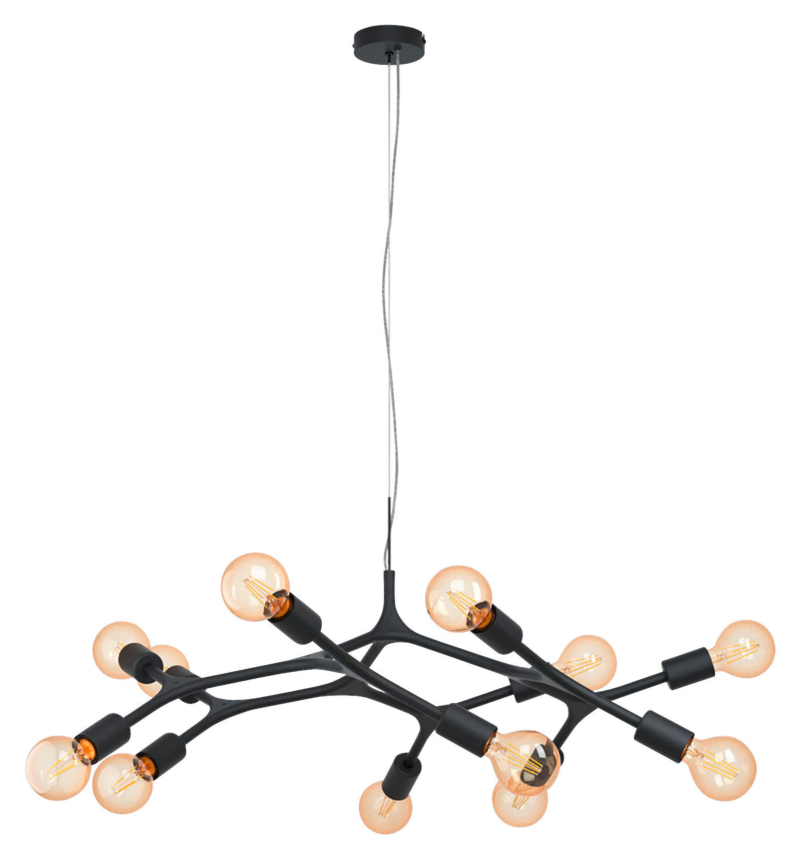 TAKLAMPA 92/110 cm  - svart, Lifestyle, metall (92/110cm)