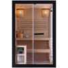 SAUNA für 2 Personen  - Schwarz, Basics, Glas/Holz (130/200/120cm) - Sanotechnik