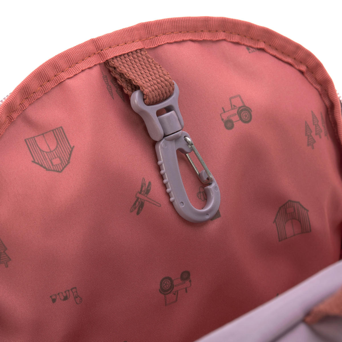 KINDERRUCKSACK Adventure Mini  - Lila/Braun, Basics, Textil (24,5/15,5/27cm) - Lässig