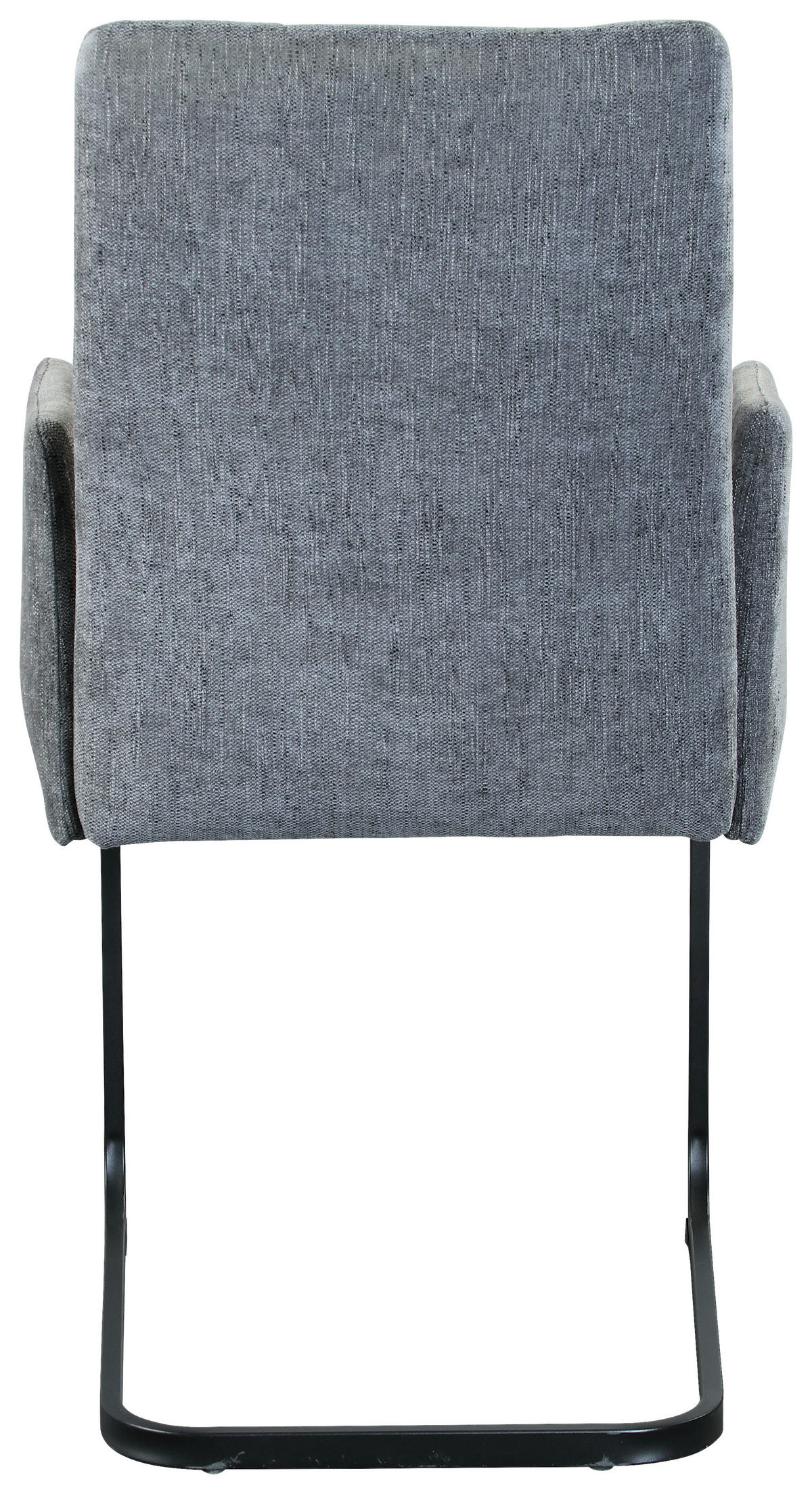 ARMLEHNSTUHL  in Eisen Webstoff  - Hellgrau/Schwarz, MODERN, Textil/Metall (52/91/59,5cm) - MID.YOU