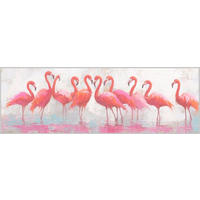 ALUMINIUMBILD Tiere Flamingoes - Colour Effect  - Multicolor, Design, Metall (60/180/4cm) - Euroart