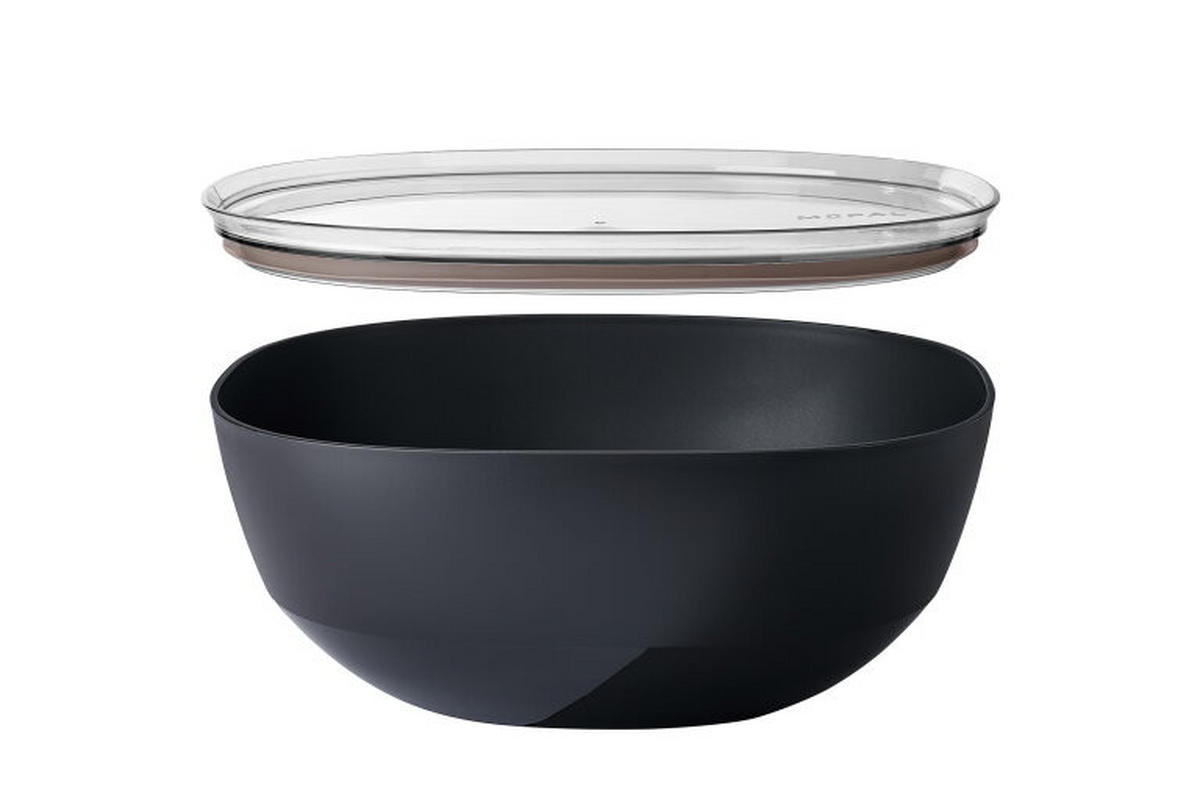 SALATSET  Silueta 2-teilig  - Schwarz, KONVENTIONELL, Kunststoff (30,1/12,7cm) - Mepal