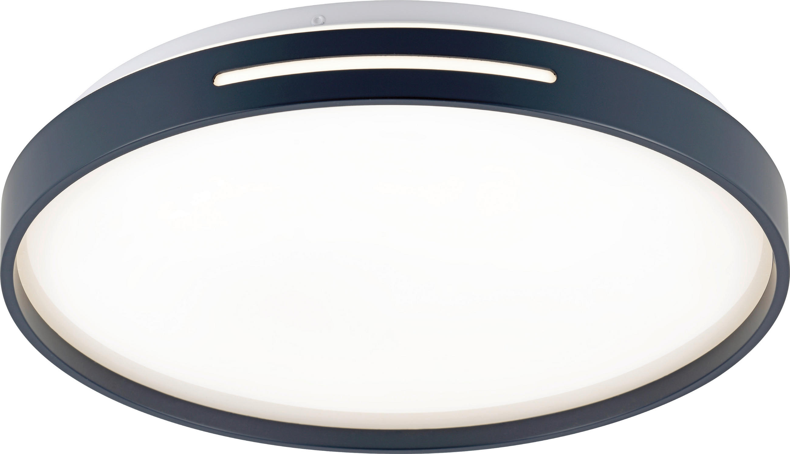 LED PLAFONJERA June  - tamnosiva/bela, Osnovno, metal/plastika (38/6cm)