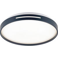 STROPNA LED-SVETILKA  June /2600 lm/3000-4000-6500 K// - temno siva/bela, Basics, kovina/umetna masa (38/6cm)