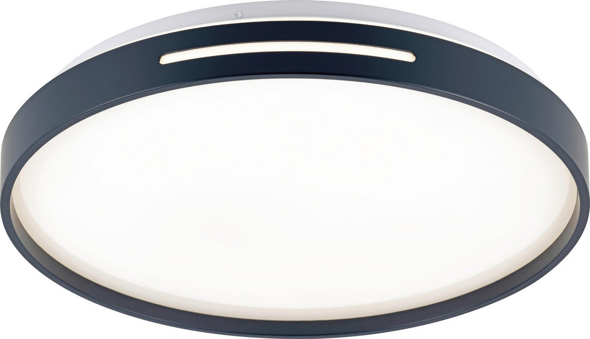 STROPNA LED-SVETILKA  June /2600 lm/3000-4000-6500 K// - temno siva/bela, Basics, kovina/umetna masa (38/6cm)