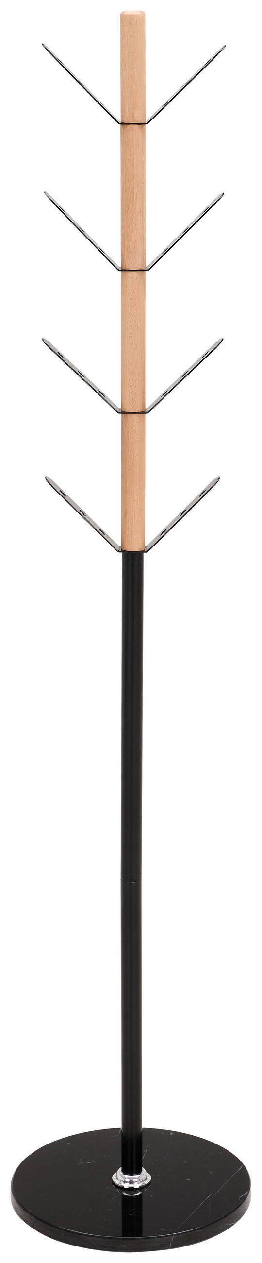 KLEIDERSTÄNDER Schwarz 37/177/37 cm   - Schwarz, Basics, Holz/Kunststoff (37/177/37cm) - Xora