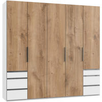 DREHTÜRENSCHRANK in Weiss, Eichefarben  - Chromfarben/Weiss, Modern, Holzwerkstoff (250/236/58cm) - MID.YOU