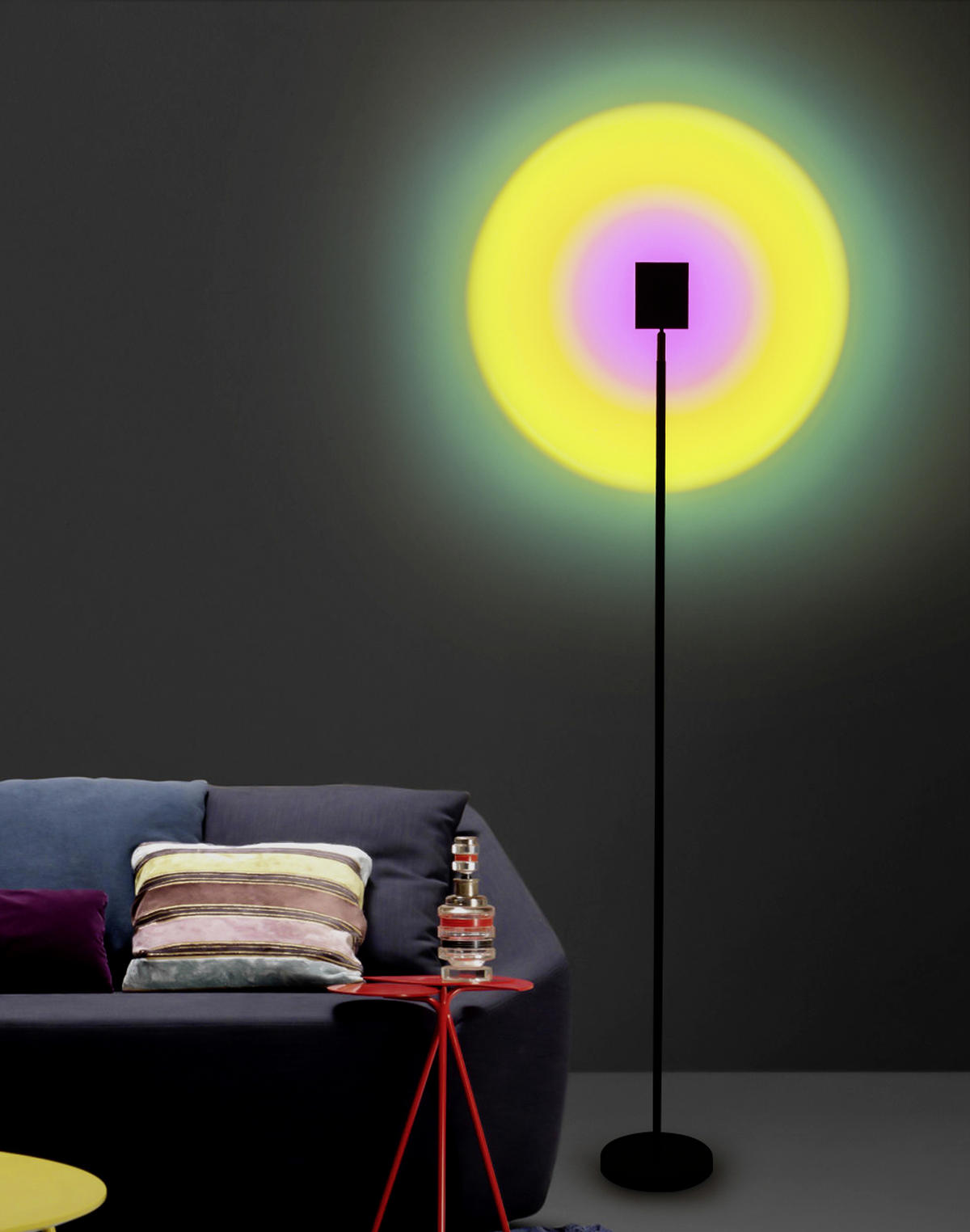 LED-STEHLEUCHTE Ryusei 18/143,5 cm   - Schwarz, Design, Metall (18/143,5cm) - Novel