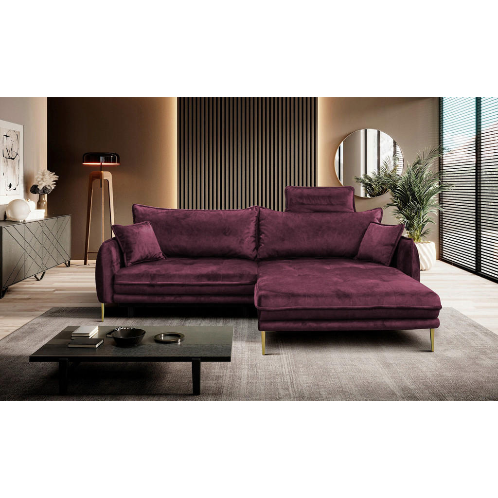 MID.YOU ROHOVÁ SEDAČKA, textil, vínovočervená