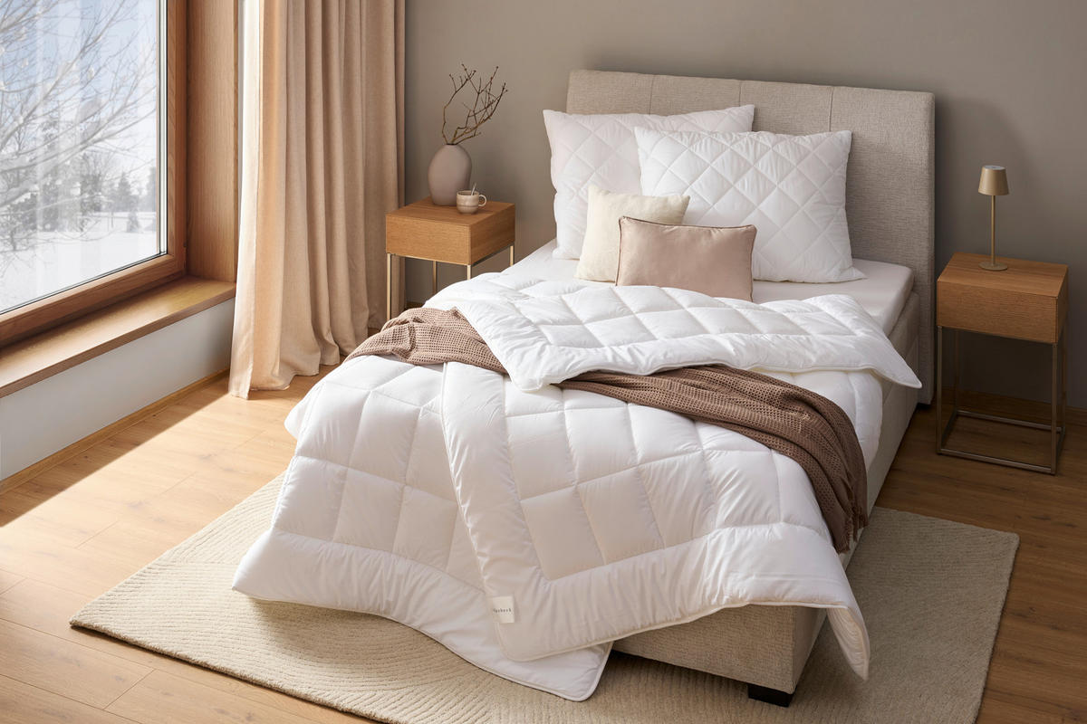 LÔŽKOVINY – SADA, polyester, 70x90/135x200 cm - biela, Basics, textil (70x90/135x200cm) - Billerbeck