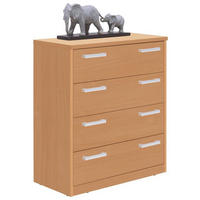 KOMMODE  in 72/84/36 cm  - Silberfarben/Buchefarben, Basics, Holzwerkstoff (72/84/36cm) - Xora