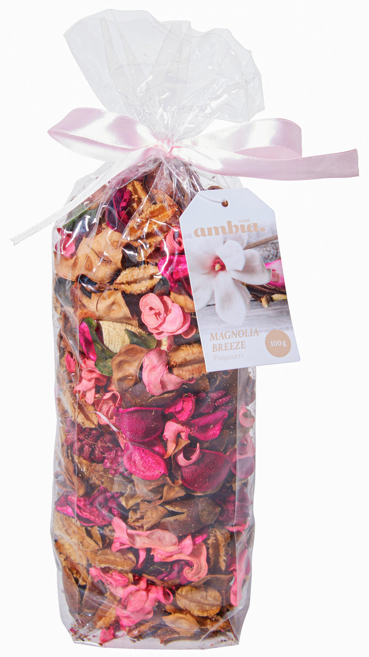 AROMATICKÁ SMĚS - POTPOURRI magnolie - starorůžová/bordeaux, Basics, přírodní materiály (7,5/27/5cm) - Ambia Home