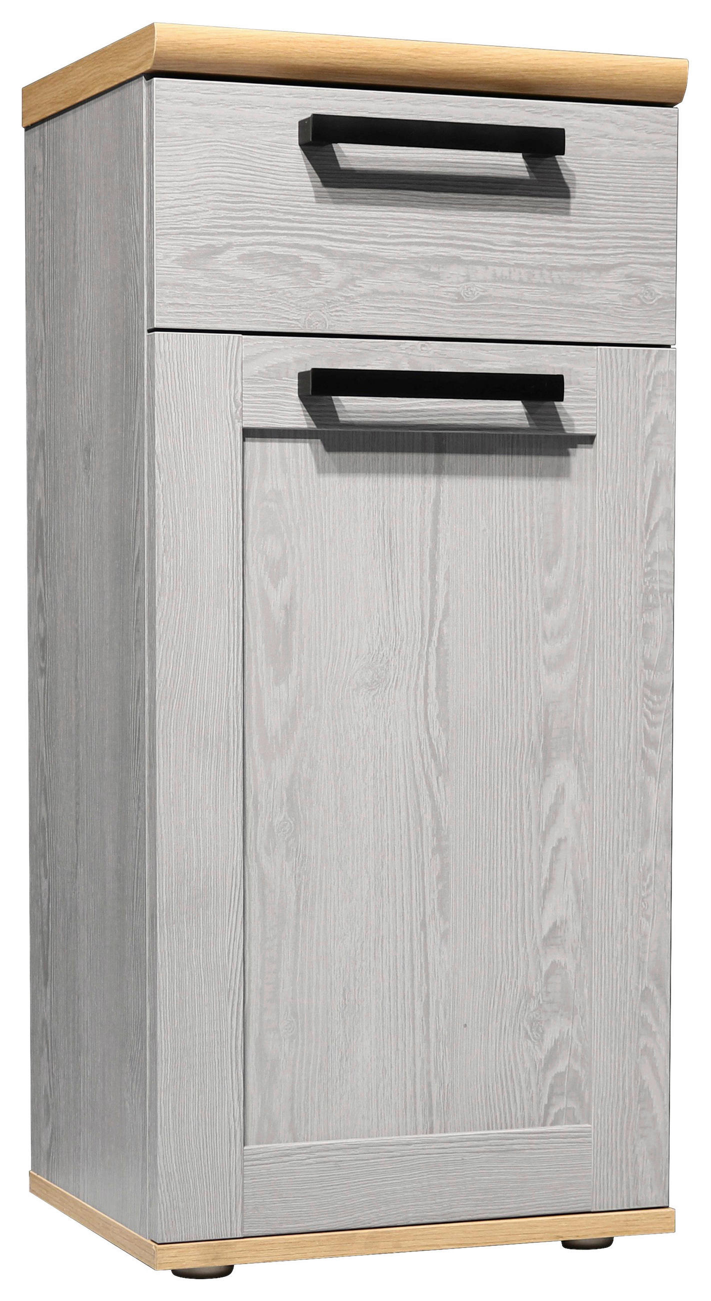 UNTERSCHRANK 38/82/31 cm   - Schwarz/Eiche Artisan, KONVENTIONELL, Holzwerkstoff/Kunststoff (38/82/31cm) - home24