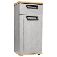 UNTERSCHRANK 38/82/31 cm   - Schwarz/Eiche Artisan, KONVENTIONELL, Holzwerkstoff/Kunststoff (38/82/31cm) - home24