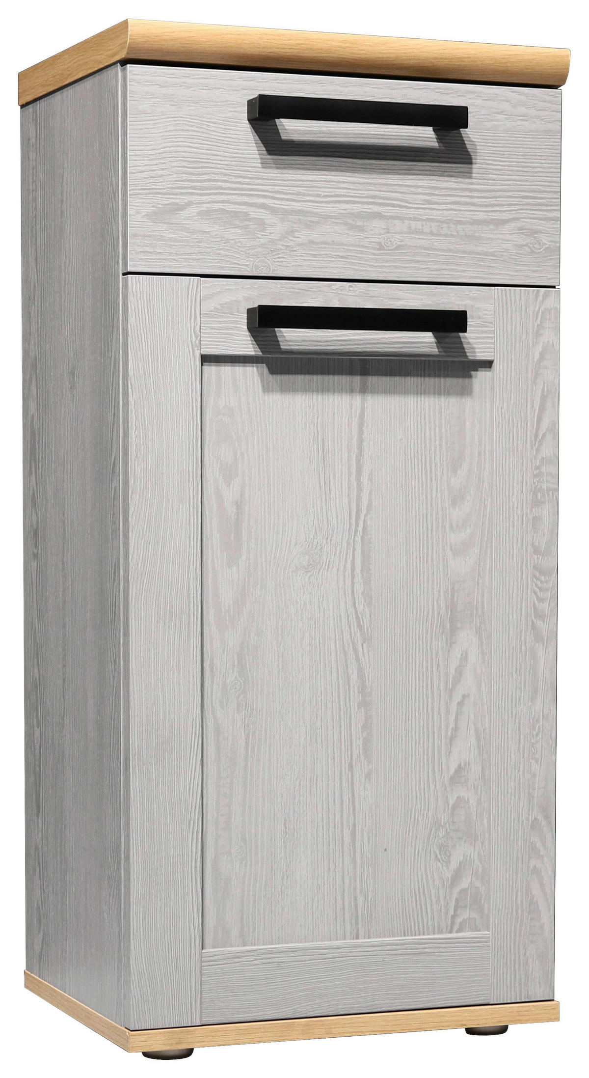 UNTERSCHRANK 38/82/31 cm   - Schwarz/Eiche Artisan, KONVENTIONELL, Holzwerkstoff/Kunststoff (38/82/31cm) - home24