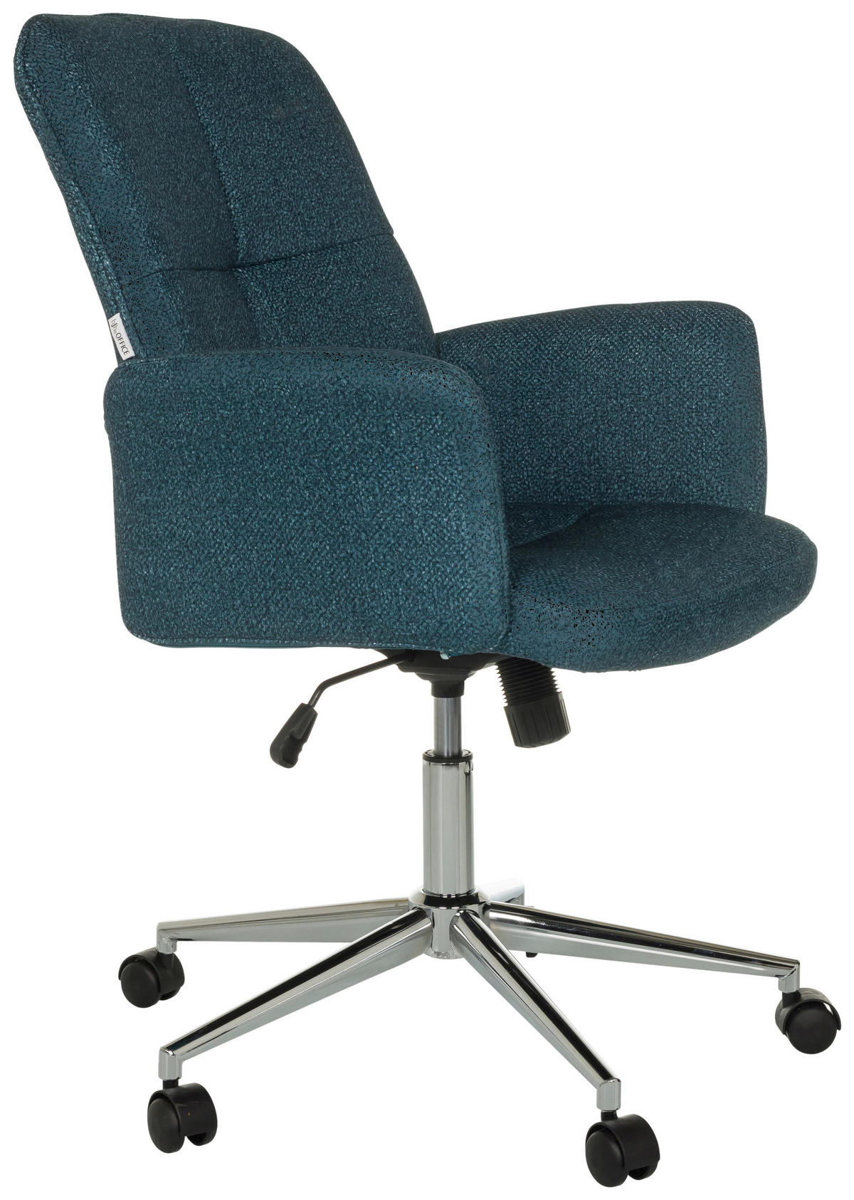 DREHSTUHL  in Flachgewebe Petrol  - Silberfarben/Petrol, MODERN, Kunststoff/Textil (63cm) - MID.YOU