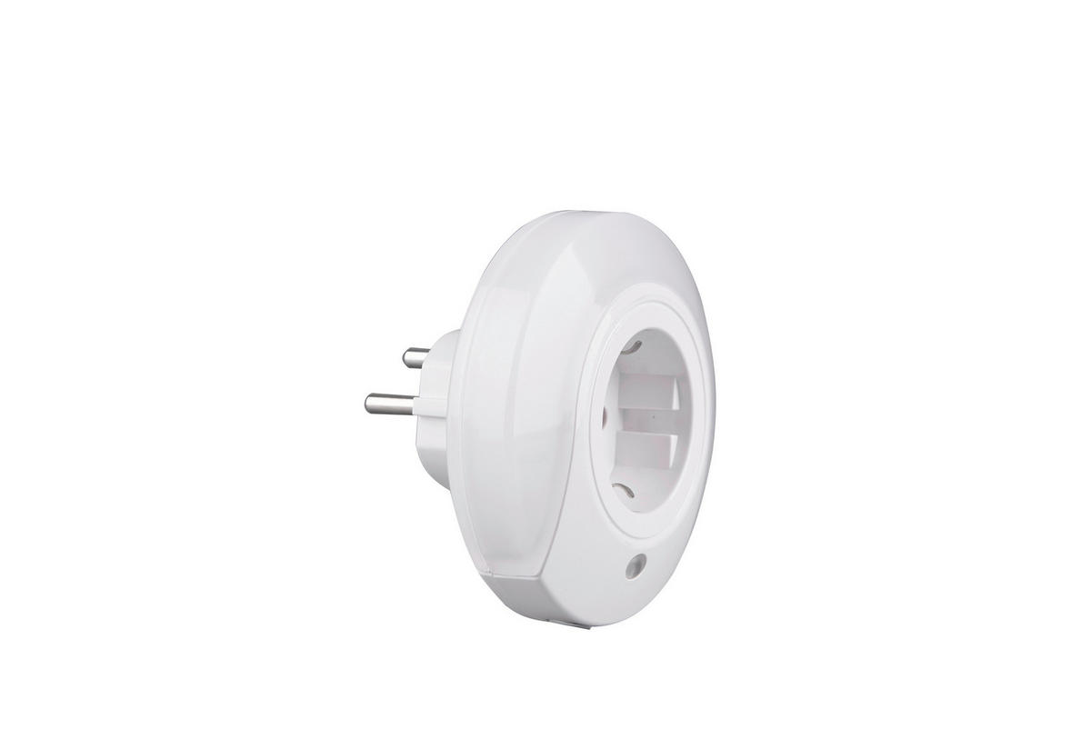 LAMPA ZA UTIČNICU - bela, Osnovno, plastika (9cm)