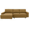 ECKSOFA  in Mikrovelours Senfgelb  160/248 cm  - Senfgelb/Alufarben, Design, Textil/Metall (160/248cm) - Sedda