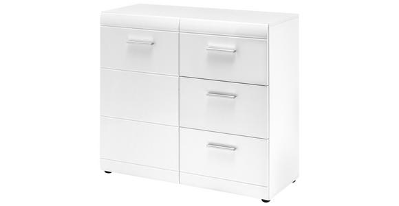 SIDEBOARD 96/86/40 cm in Weiß - Silberfarben/Weiß, Design, Holzwerkstoff/Kunststoff (96/86/40cm) - Carryhome