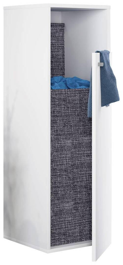 MIDISCHRANK 40/110/39 cm  - Weiss/Schwarz, Modern, Holzwerkstoff/Kunststoff (40/110/39cm) - MID.YOU