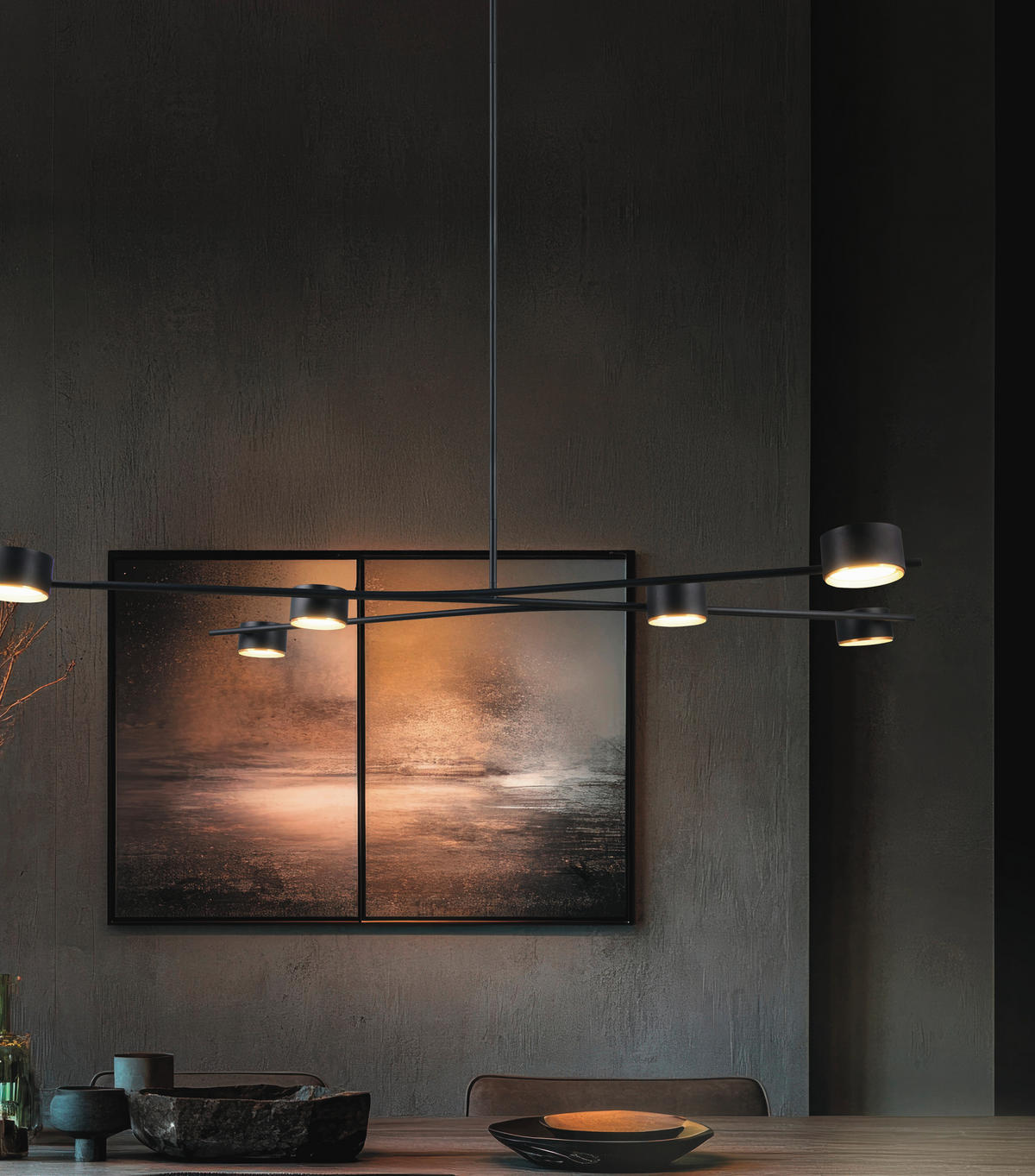 HÄNGELEUCHTE Coda 143,5/82/180 cm   - Messingfarben/Goldfarben, Design, Metall (143,5/82/180cm) - Trio Leuchten