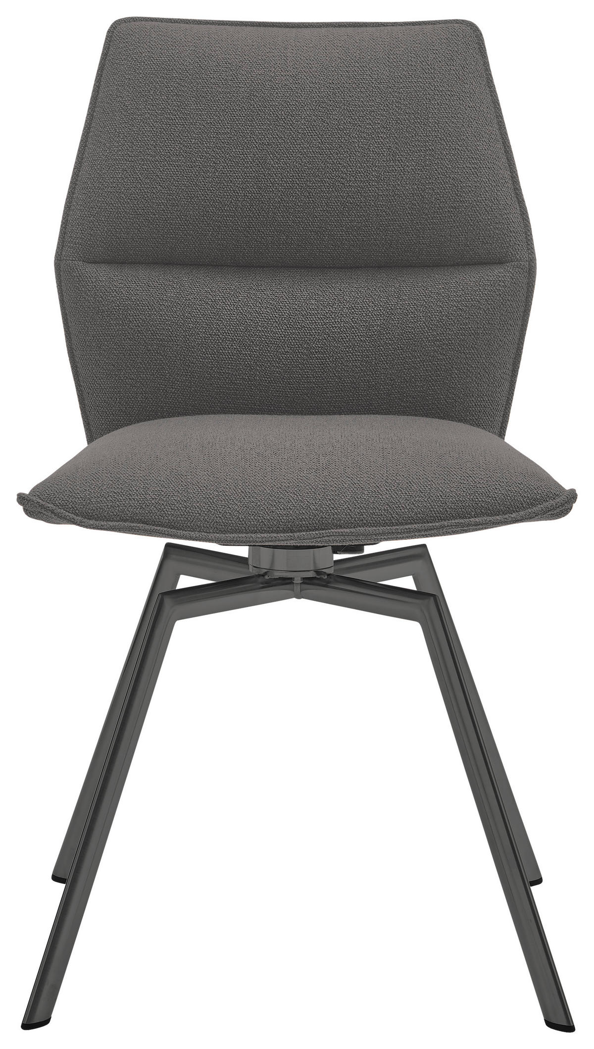 STUHL  in Stahl  - Anthrazit/Hellgrau, Design, Textil/Metall (49/86/60cm) - Venjakob