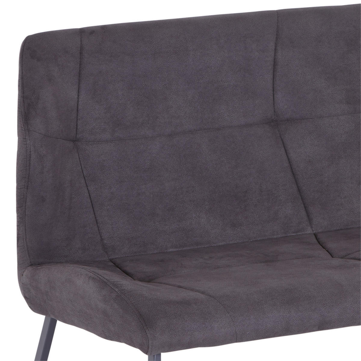 LAVICA, sivá - sivá, Modern, kov/textil (160/86/63cm) - MID.YOU