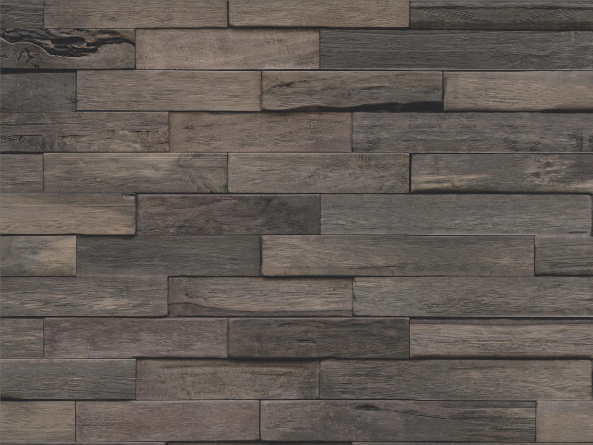 WANDVERKLEIDUNG - Dunkelbraun, Basics, Holz (56/20/2cm)