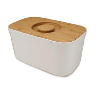 KENYÉRTARTÓ 37/18/22 cm  - fehér, Basics, műanyag/fa (37/18/22cm) - Joseph Joseph