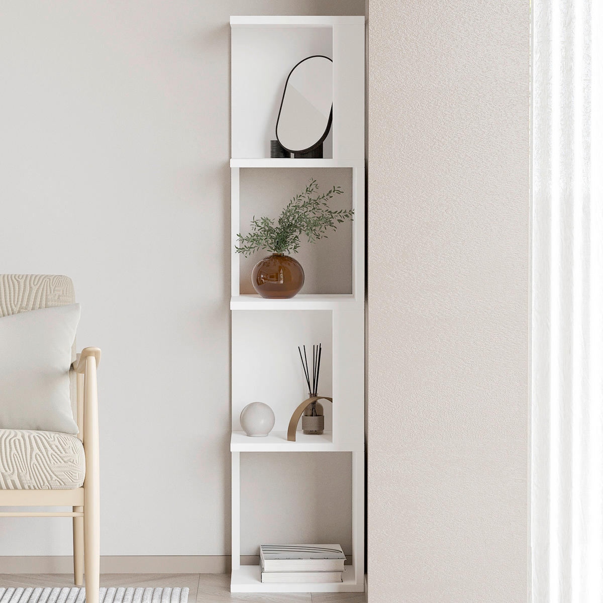 HYLLA i 30/128/30 cm vit  - vit, Design, trämaterial (30/128/30cm) - Livetastic