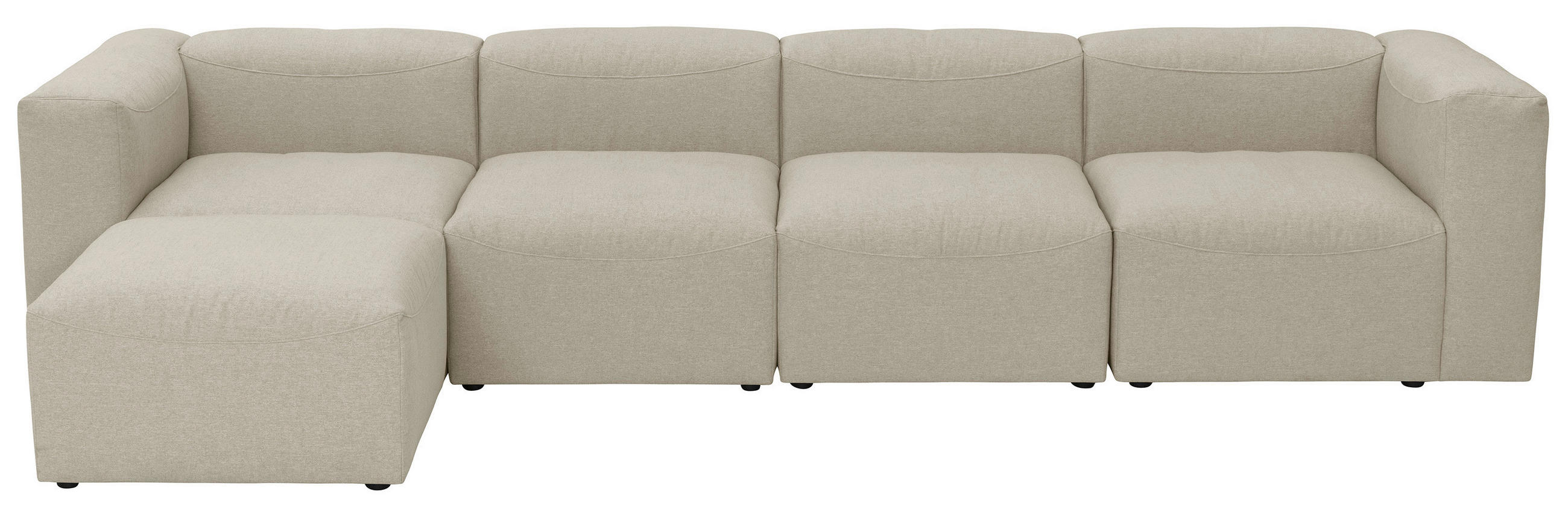 Ecksofa Lena Creme Flachgewebe
