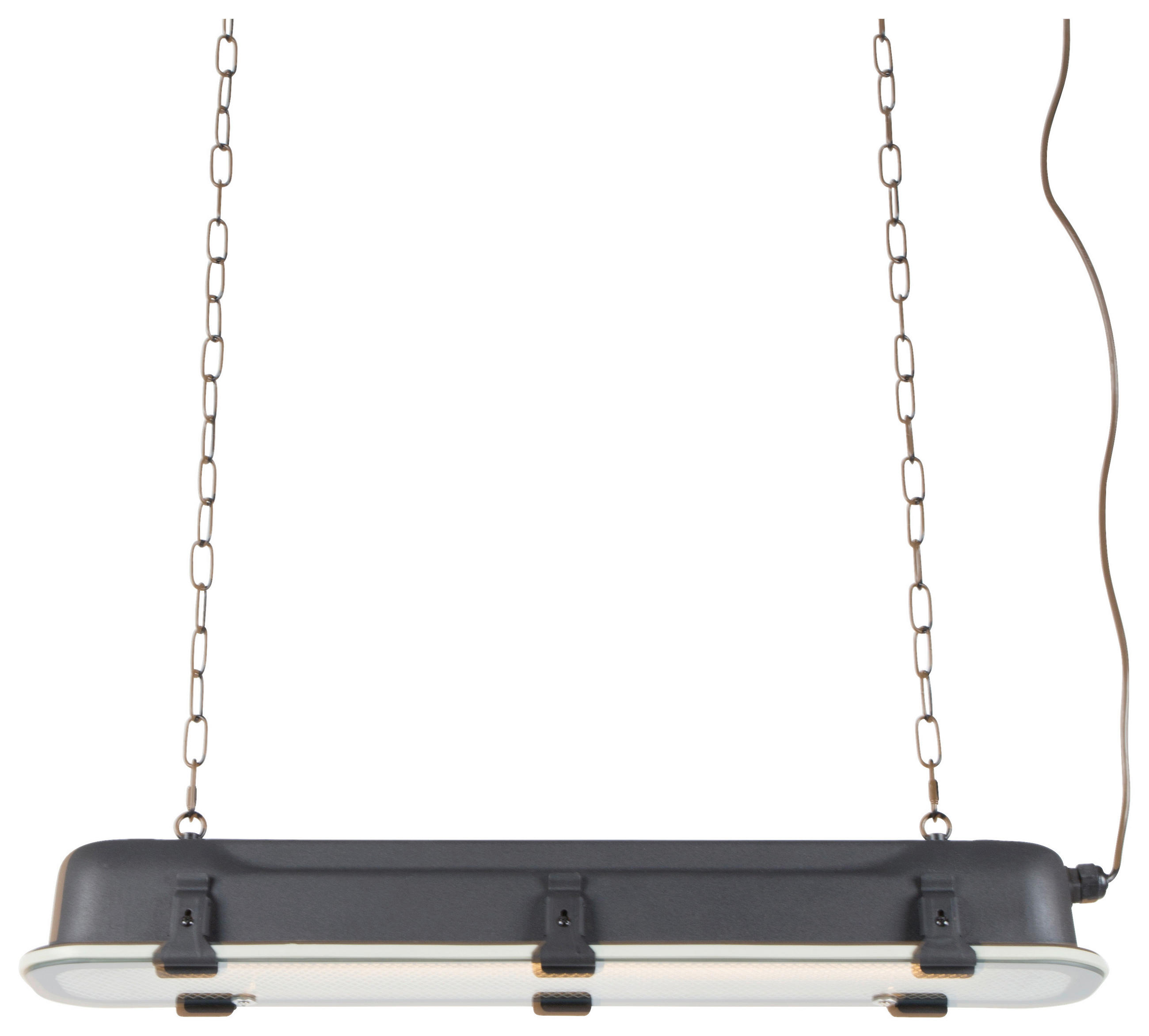 HÄNGELEUCHTE 70/190/14 cm  - Schwarz, Basics, Glas/Metall (70/190/14cm) - Zuiver