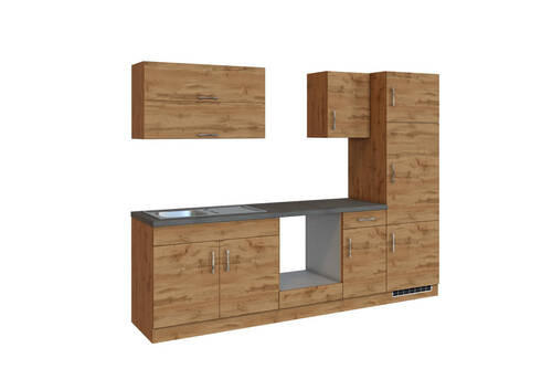 KÜCHENLEERBLOCK in Eichefarben - Eichefarben/Anthrazit, MODERN (270/200/60cm) - Held