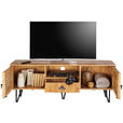 LOWBOARD  in 145/53/40 cm  - Hellbraun/Schwarz, LIFESTYLE, Holz/Metall (145/53/40cm) - Landscape