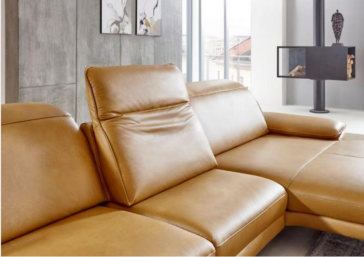 KUTNA GARNITURA koža    - crna, Design, koža/metal (332/229cm) - Beldomo Style