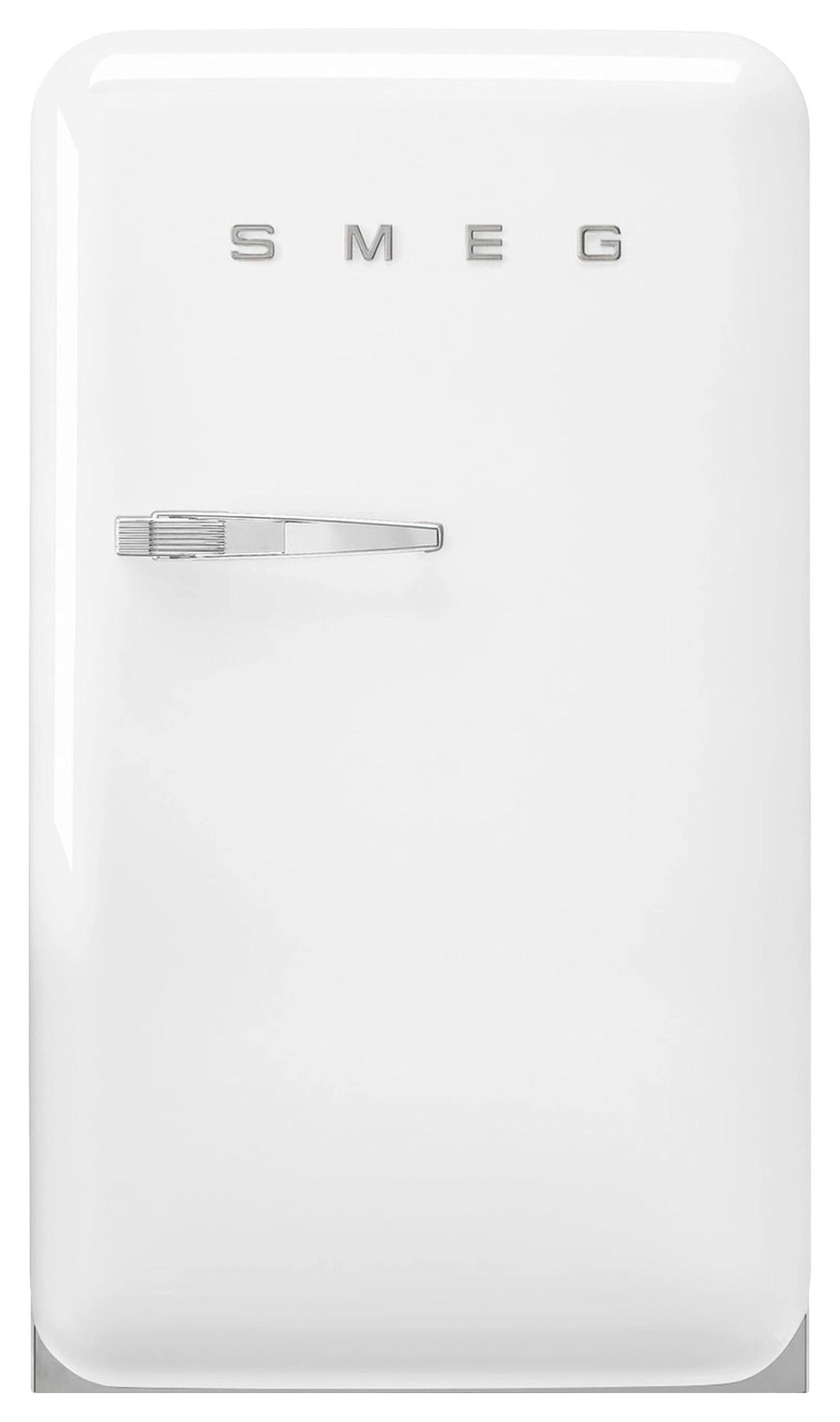 Smeg Kühlschrank 50´s Style Weiß Hochglanz, Silber 54.5x97-98x70.1 cm