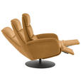 RELAXSESSEL in Leder Senfgelb  - Senfgelb/Schwarz, Design, Leder/Metall (76/108/86cm) - Dieter Knoll