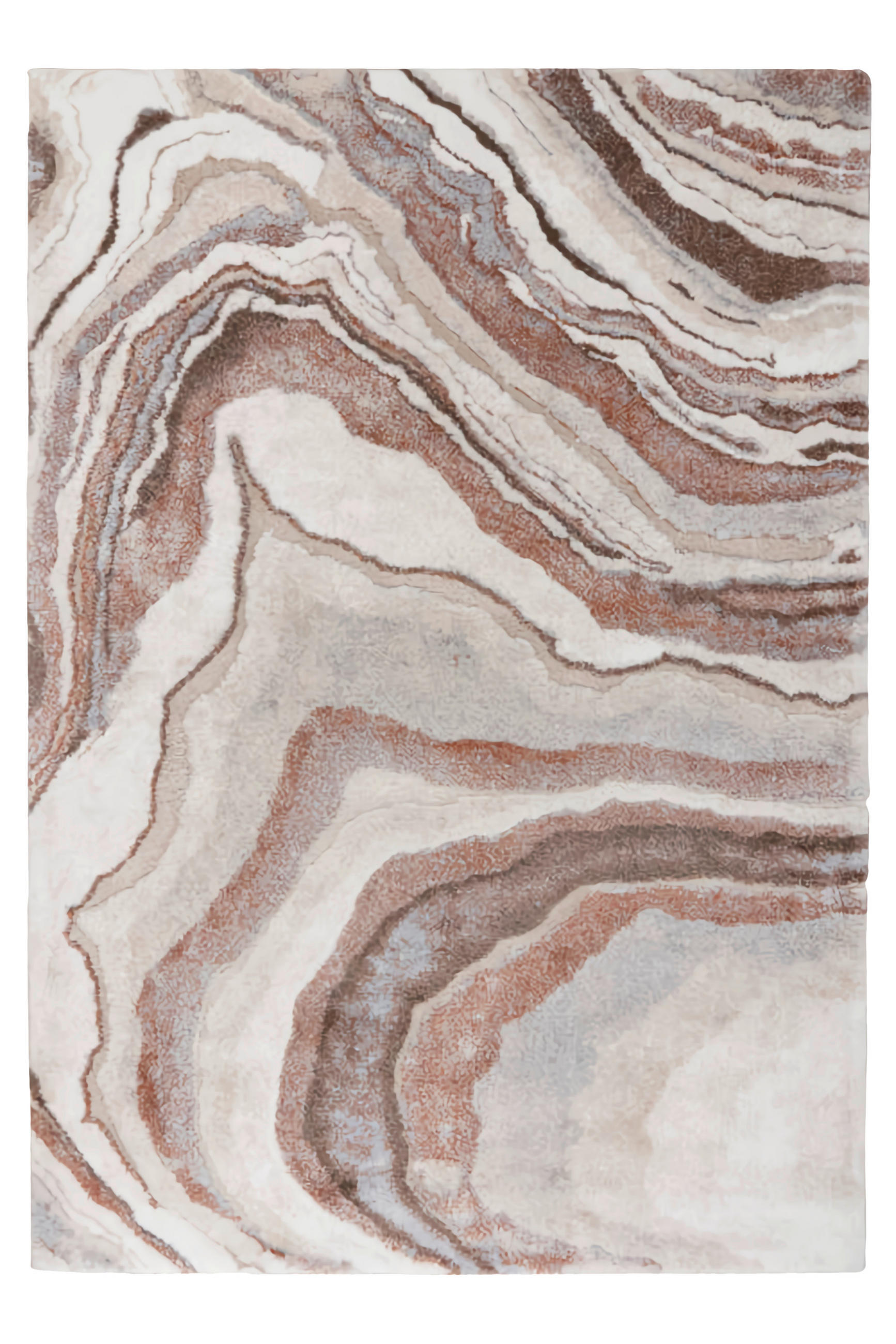 WEBTEPPICH  Wohnzimmer 140/200 cm MY BOLOGNA Creme, Terracotta rechteckig  - Terracotta/Creme, KONVENTIONELL, Kunststoff/Textil (140/200cm) - Obsession